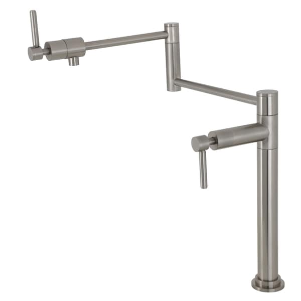 Deck Mount Pot Filler, Brushed Nickel